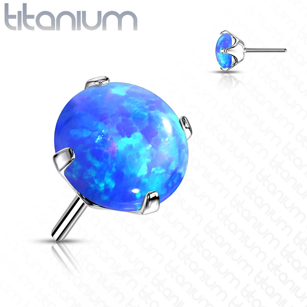 Implant grade titanium Opal prong set