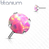Implant grade titanium Opal prong set