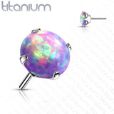 Implant grade titanium Opal prong set