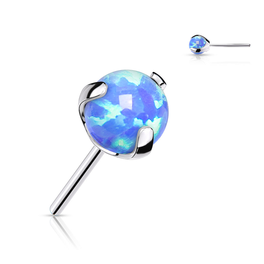 Implant Grade Titanium Threadless Push In Claw Set Opal Ball Top