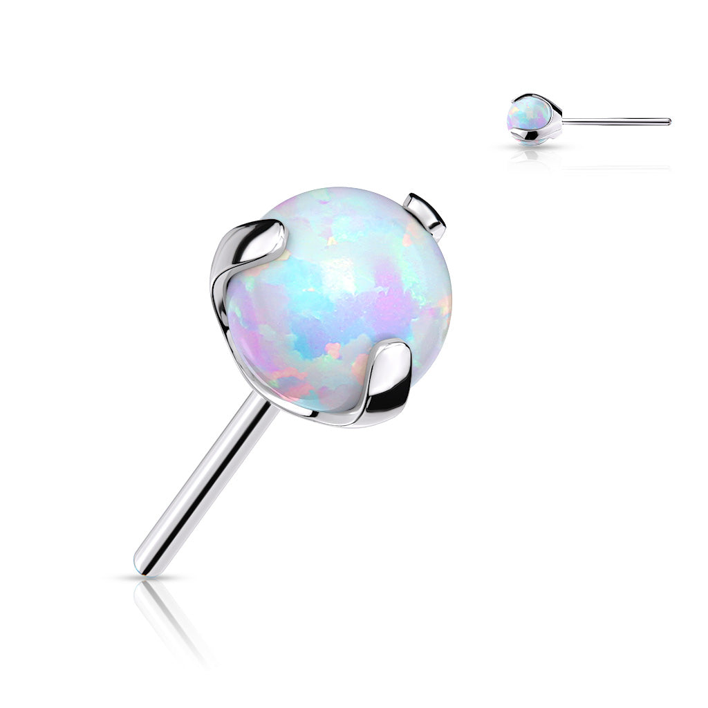 Implant Grade Titanium Threadless Push In Claw Set Opal Ball Top