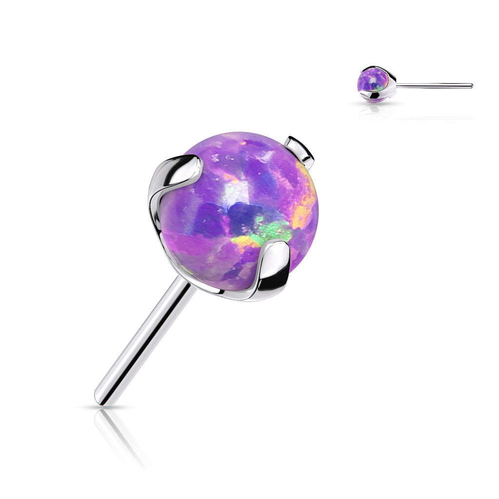 Implant Grade Titanium Threadless Push In Claw Set Opal Ball Top