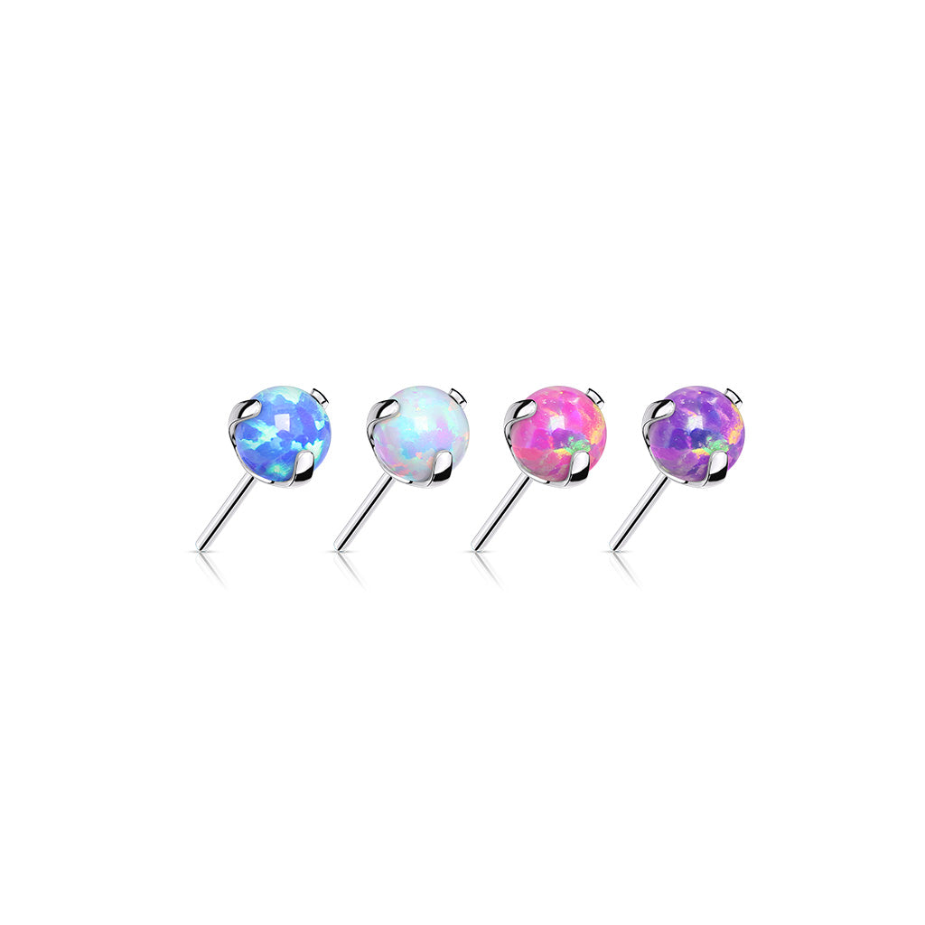 Implant Grade Titanium Threadless Push In Claw Set Opal Ball Top