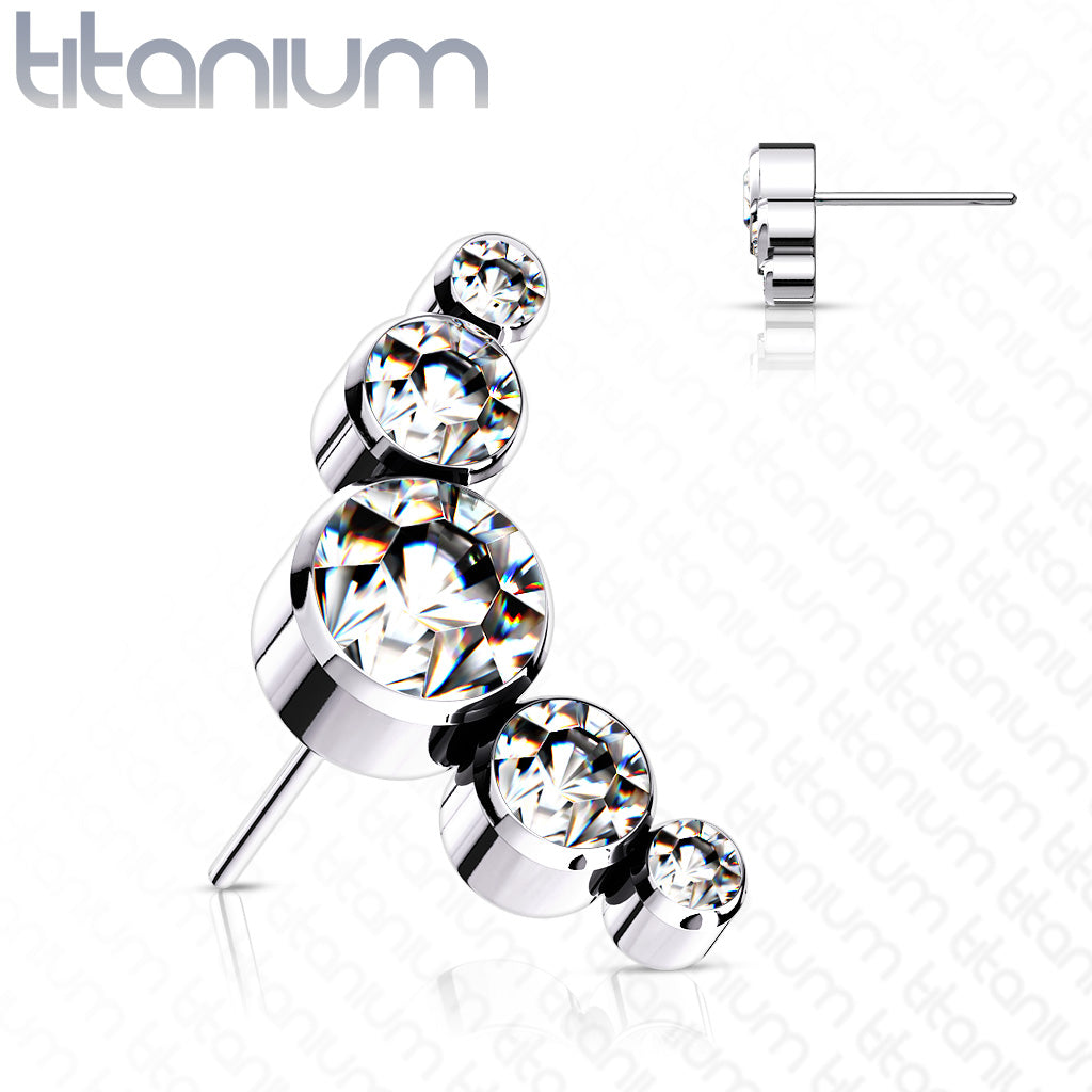 5 Round Swarovski Crystal Bezel