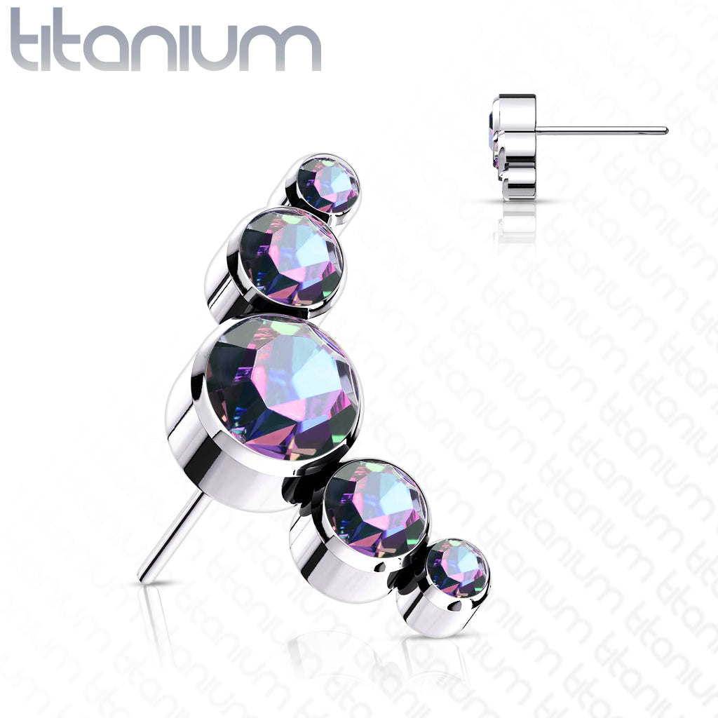 5 Round Swarovski Crystal Bezel