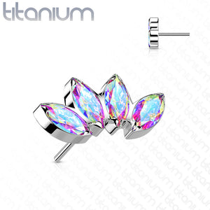 4 Marquise Crystal Fan Top