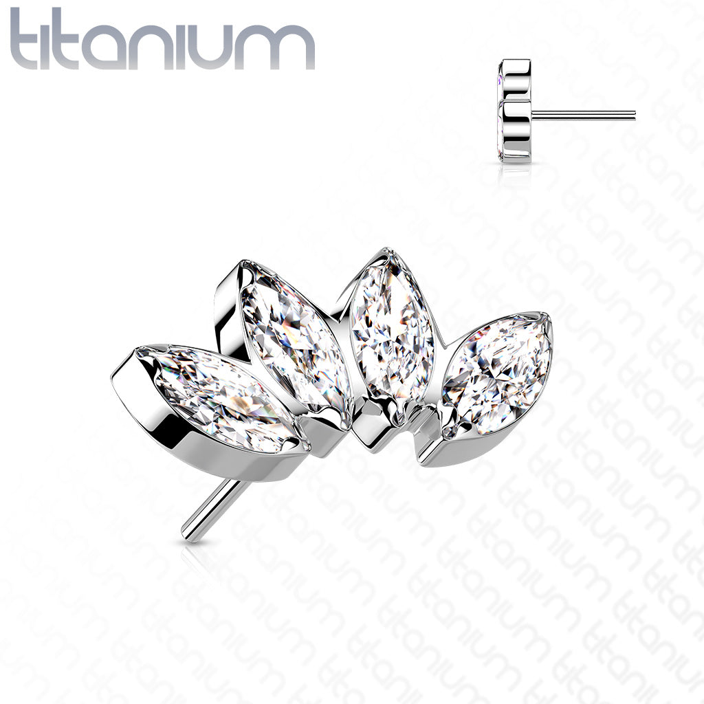 4 Marquise Crystal Fan Top