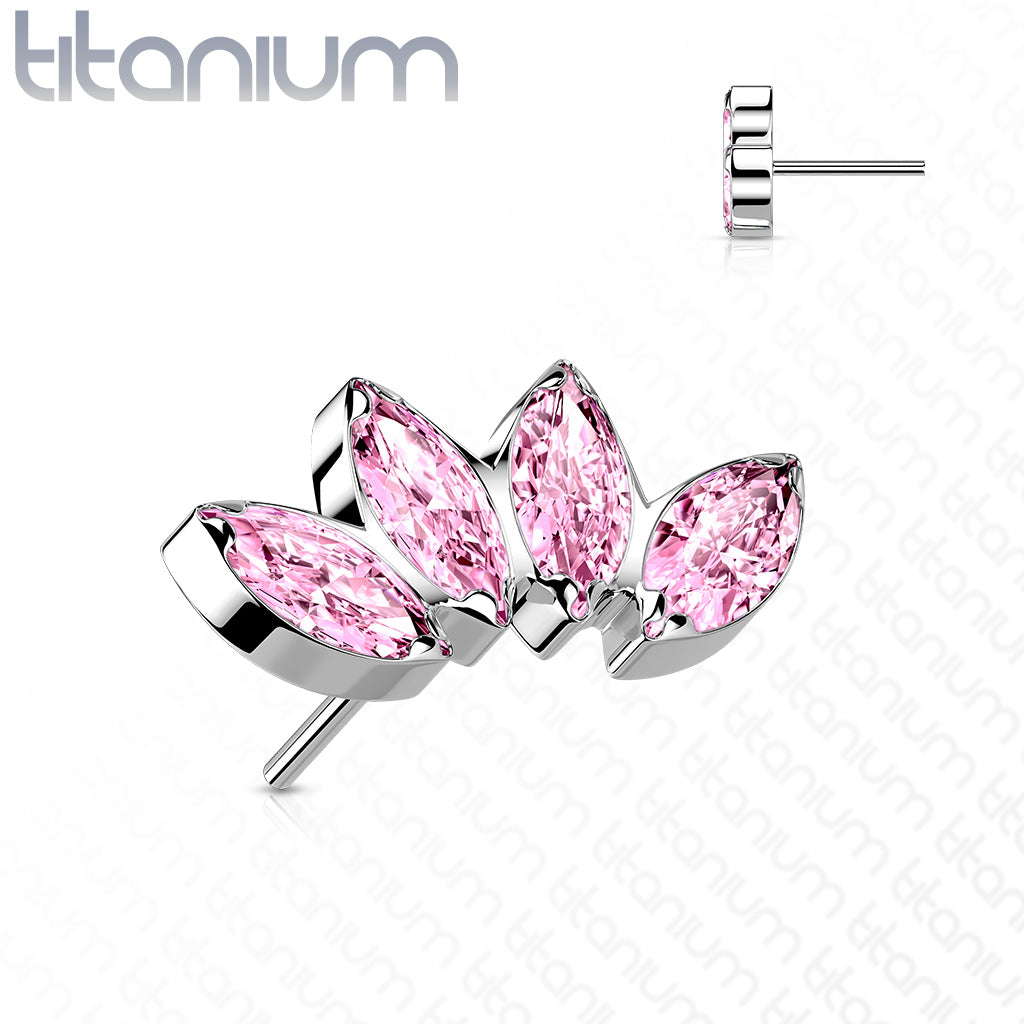 4 Marquise Crystal Fan Top