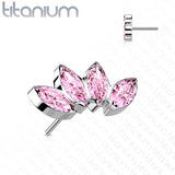 4 Marquise Crystal Fan Top