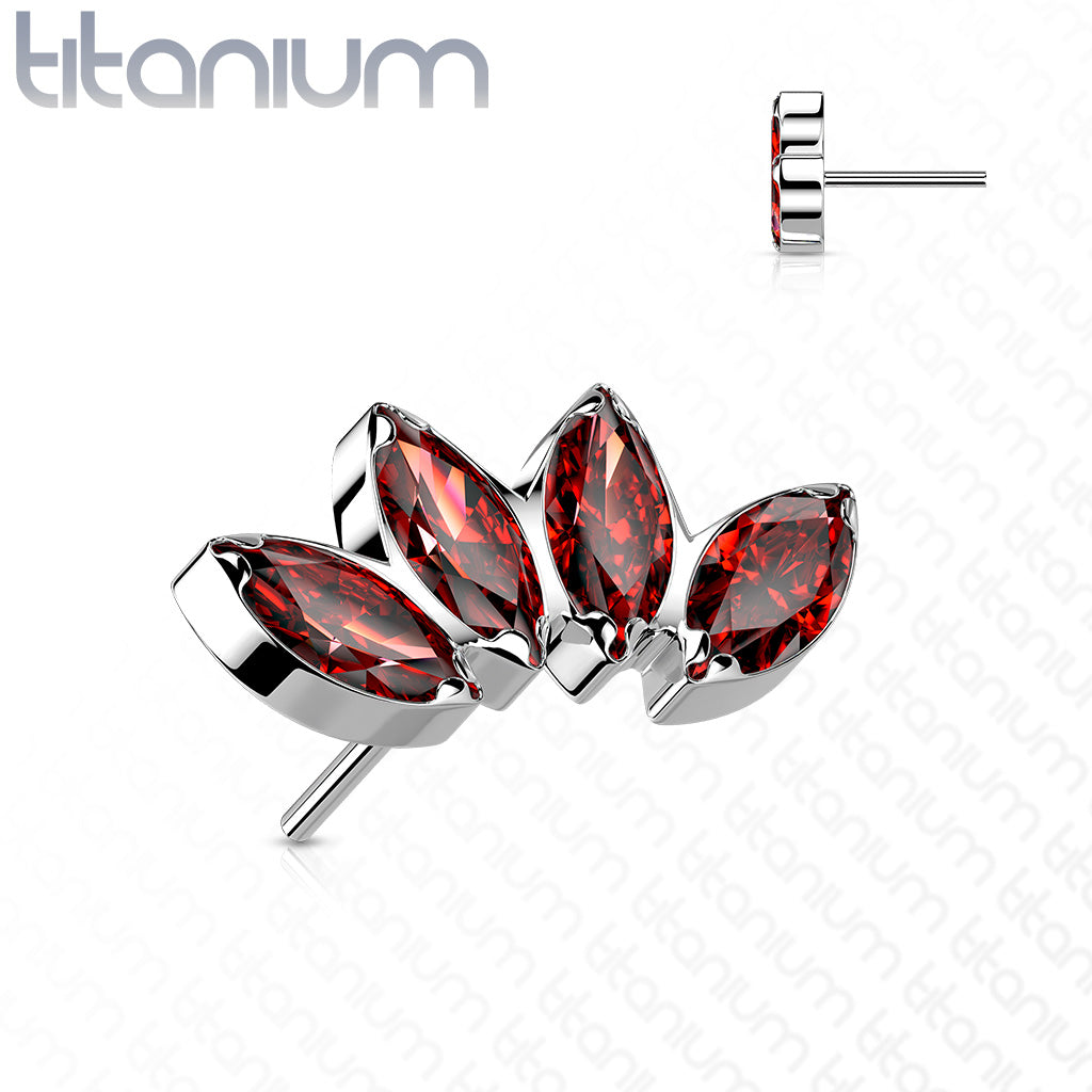 4 Marquise Crystal Fan Top