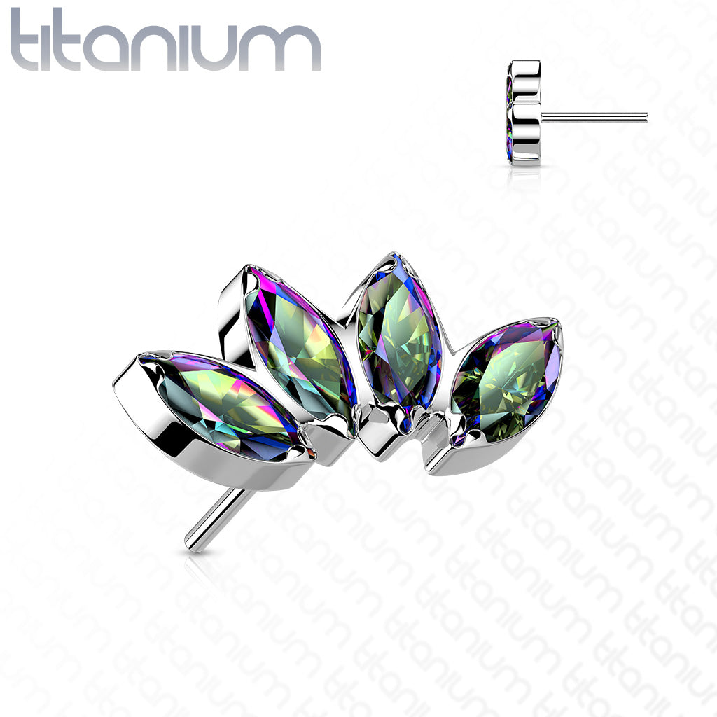 4 Marquise Crystal Fan Top