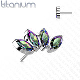 4 Marquise Crystal Fan Top