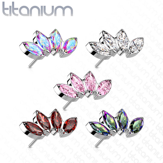 4 Marquise Crystal Fan Top