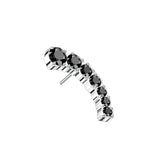 Descending 7 CZ Curve Prong Set