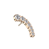 Descending 7 CZ Curve Prong Set