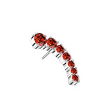 Descending 7 CZ Curve Prong Set