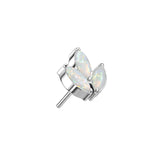 3 Marquise CZ or Opal Leaf Top