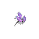 3 Marquise CZ or Opal Leaf Top