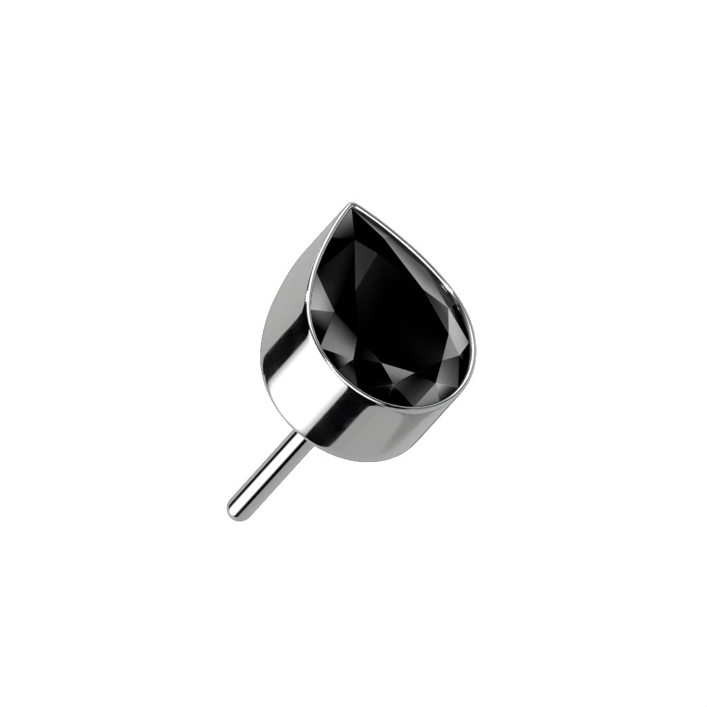 Bezel Set Teardrop CZ Top