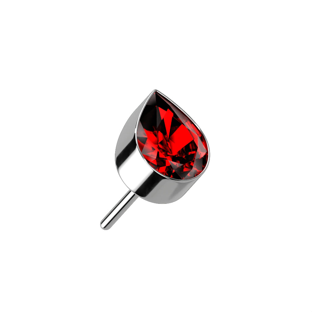 Bezel Set Teardrop CZ Top