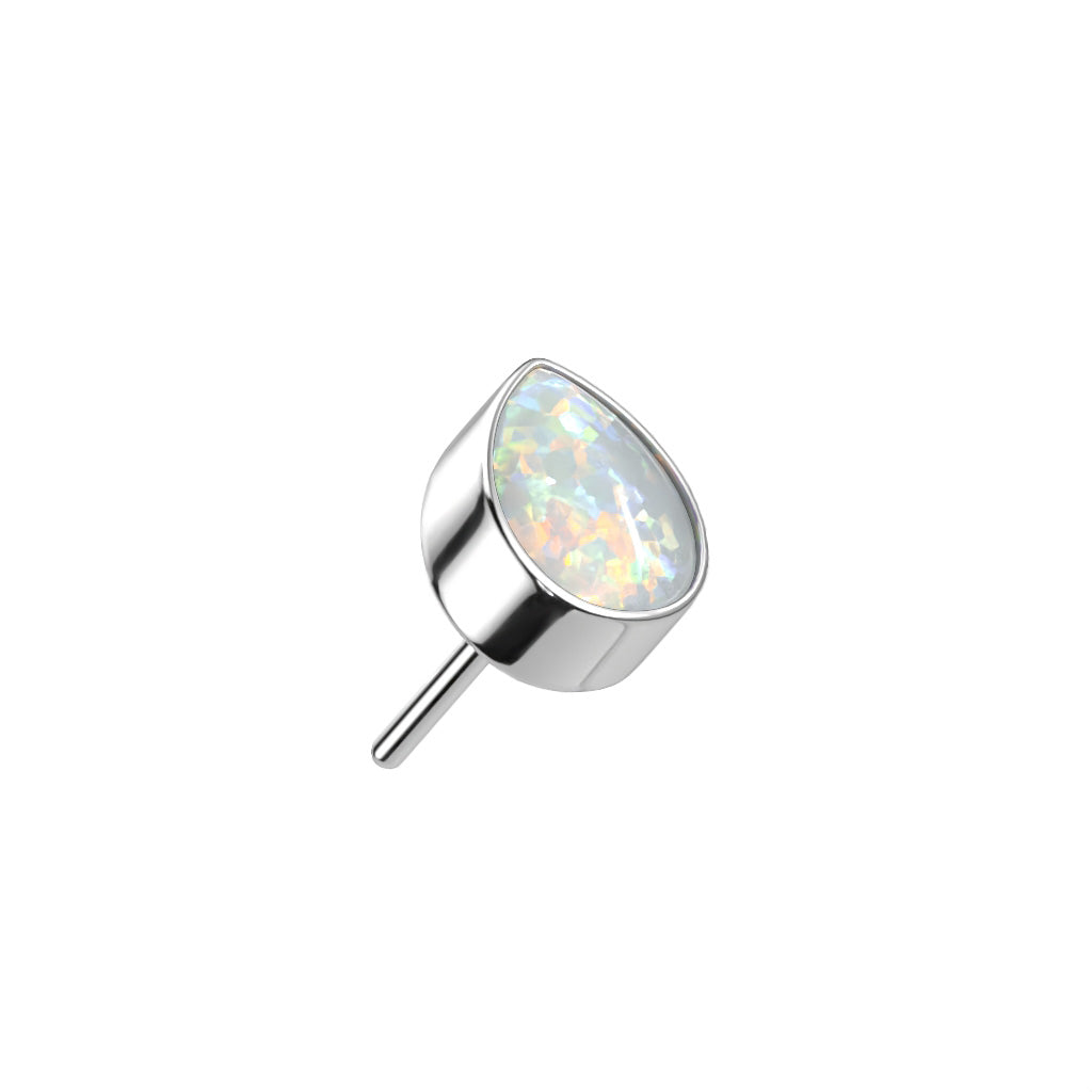 Bezel Set Pear CZ Top