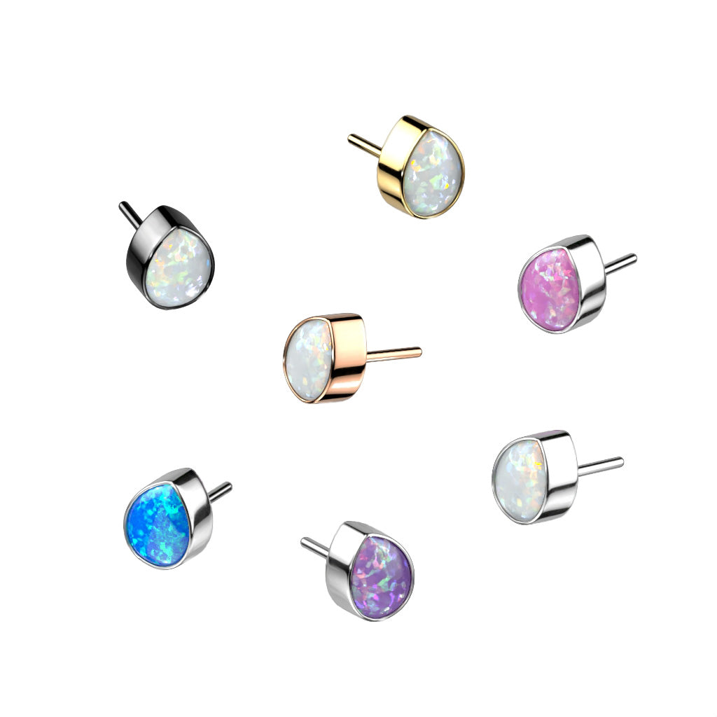 Bezel Set Pear CZ Top