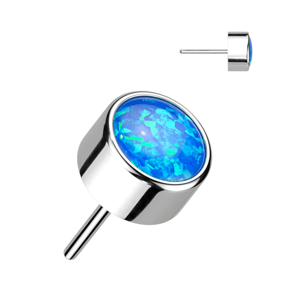 Threadless Push In Round Bezel Set CZ Top