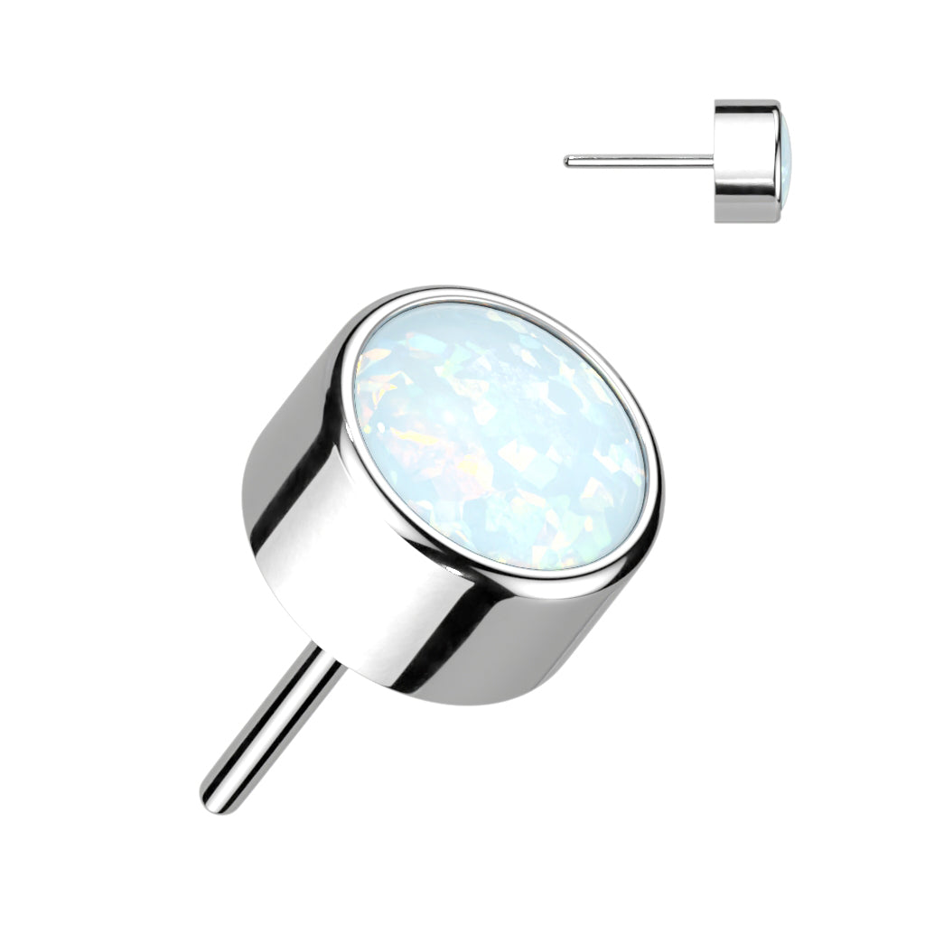 Threadless Push In Round Bezel Set CZ Top
