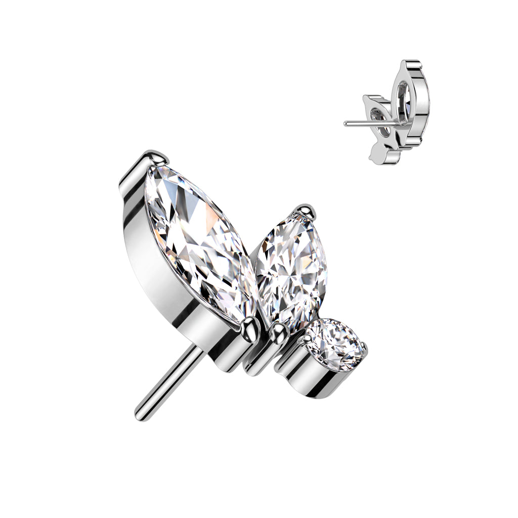 Double Marquise and Round CZ Top