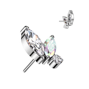 Double Marquise and Round CZ Top