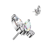 Double Marquise and Round CZ Top