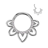 Facing CZ Pave Heart Filigree