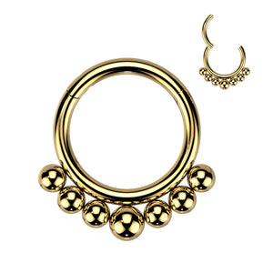 Segment Hoop Ring With Outer Graduated Balls