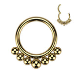 Segment Hoop Ring With Outer Graduated Balls