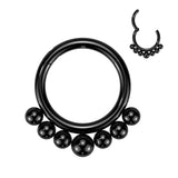 Segment Hoop Ring With Outer Graduated Balls