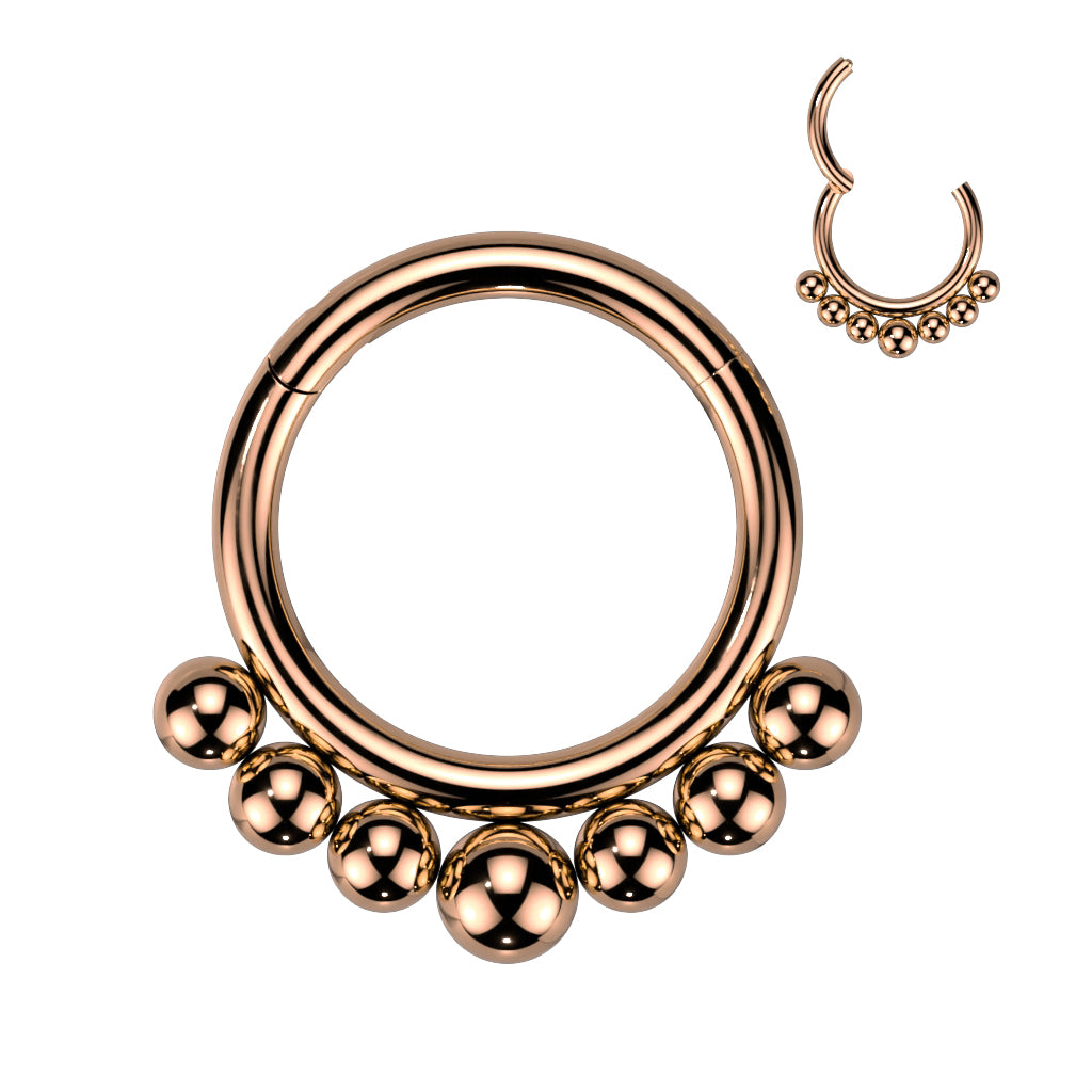 Segment Hoop Ring With Outer Graduated Balls