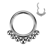 Segment Hoop Ring With Outer Graduated Balls