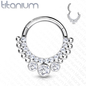 CZ paved front And 3 Bezel Set cz