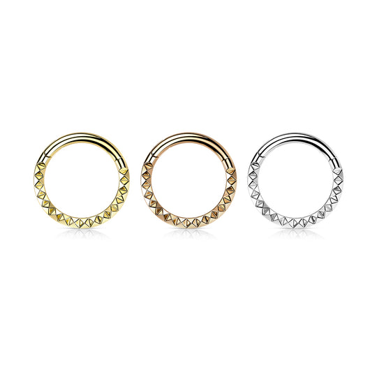 Pyramid Cut Studded Front