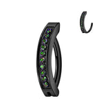 Hoop With CNC Set CZ Belly Button Ring