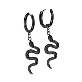 (Paire) Snake Dangle 316L Stainless Steel Hoop Earrings