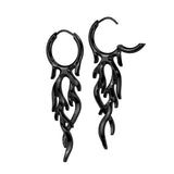 Paire de Flamme Hinged Hoop Earrings Flame