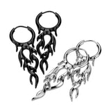 Paire de Flamme Hinged Hoop Earrings Flame