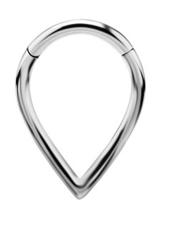 Chevron Plain V shaped hinged clicker ring