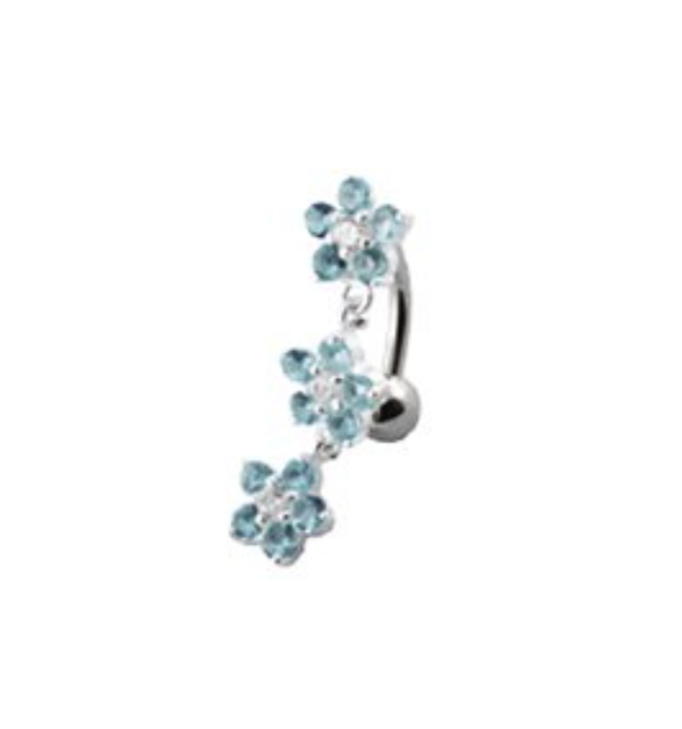 Reverse silver navel banana with flowers