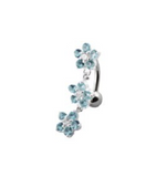 Reverse silver navel banana with flowers
