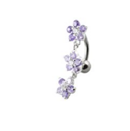 Reverse silver navel banana with flowers