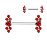 Nipple Bezel Set CZ Ball Cluster