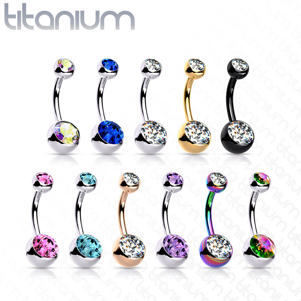 Double Jeweled Belly Button