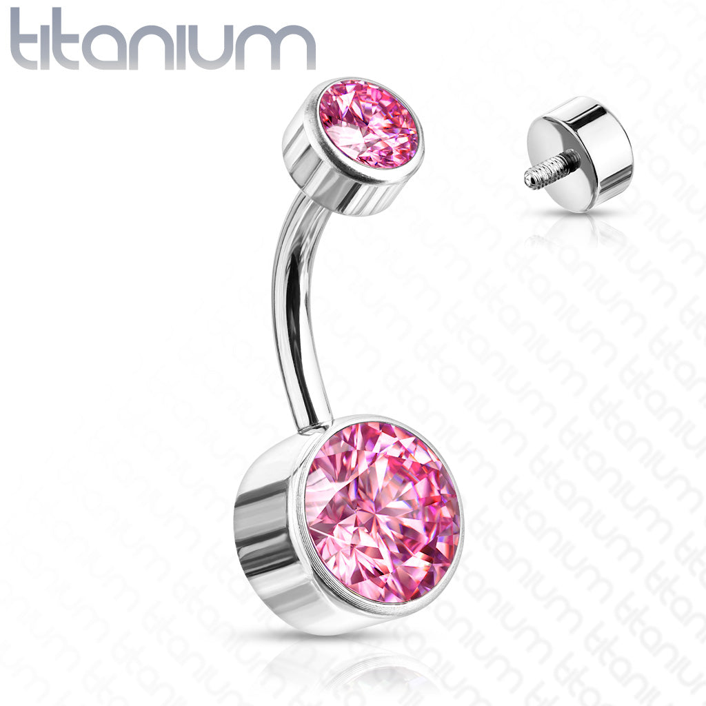 Double Round Swarovski Crystal Bezel Set